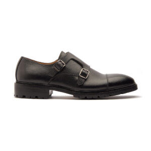 Quvadi Double Monk Strap In Black