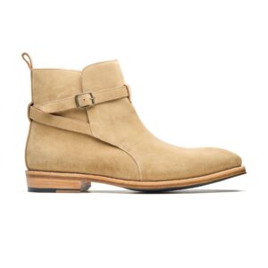 Quvadi Jodhpuri Boot In Suede Sand
