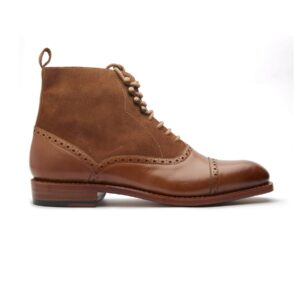Quvadi Captoe Oxford Boot - Tan