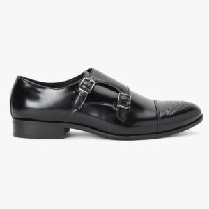 Quvadi MONK STRAP WITH CROCO STRAP-BLACK