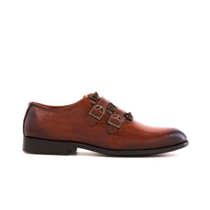 Quvadi Tan Lace Up With Patina Finish