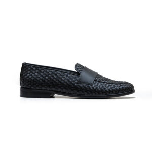 Quvadi Woven Patent Slip-On In Black