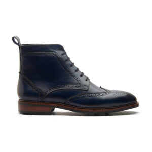 Quvadi Wingtip Derby Boot - Navy