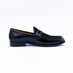Quvadi Penny loafers with mesh detail- Black