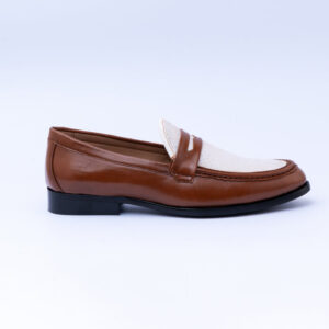 Quvadi Penny loafers with mesh detail- Tan