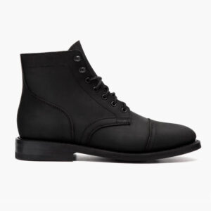 Quvadi Service Boot In Suede Black